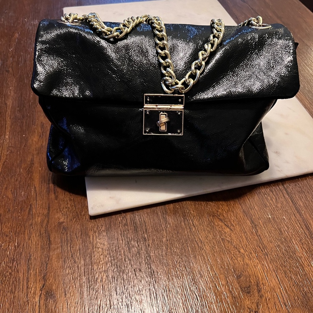 CLAUDIA FIRENZE PATENT LEATHER HANDBAG